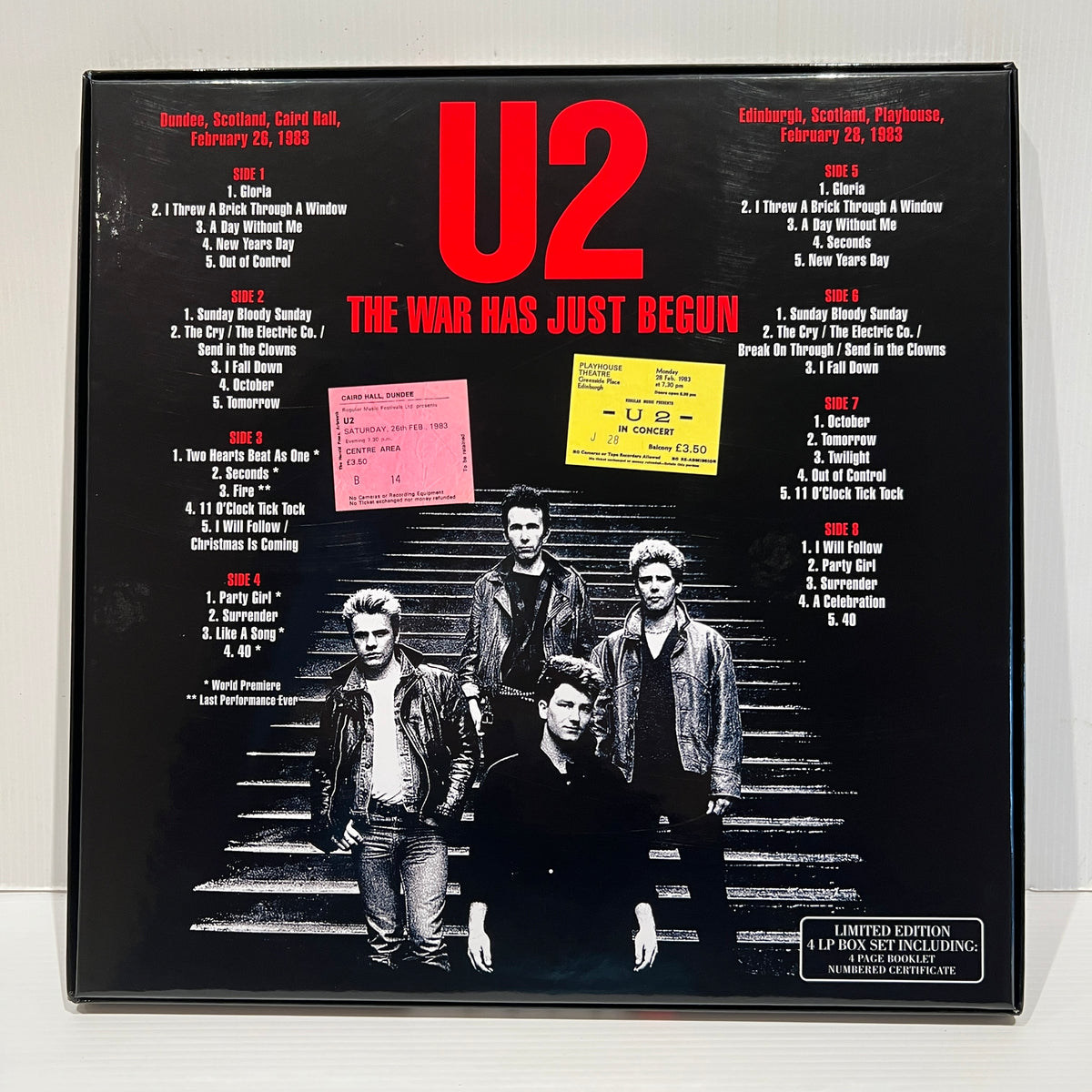U2 - The War Has Just Begun - rare limited RED vinyl 4LP box