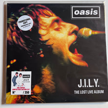 Load image into Gallery viewer, Oasis - J.I.L.Y. The Lost Live Album - rare Limited RED vinyl LP Promo Edition
