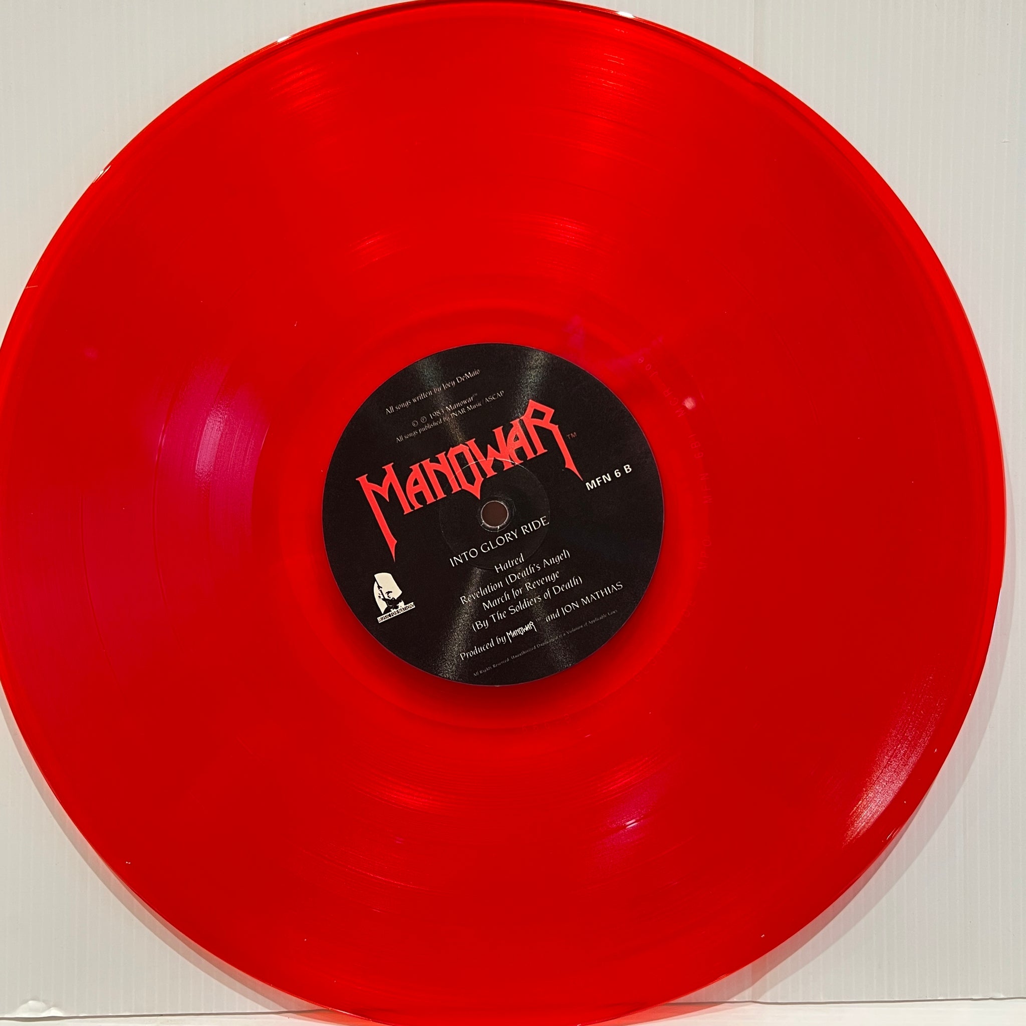 Manowar - Into the Glory Ride - limited RED vinyl Edition