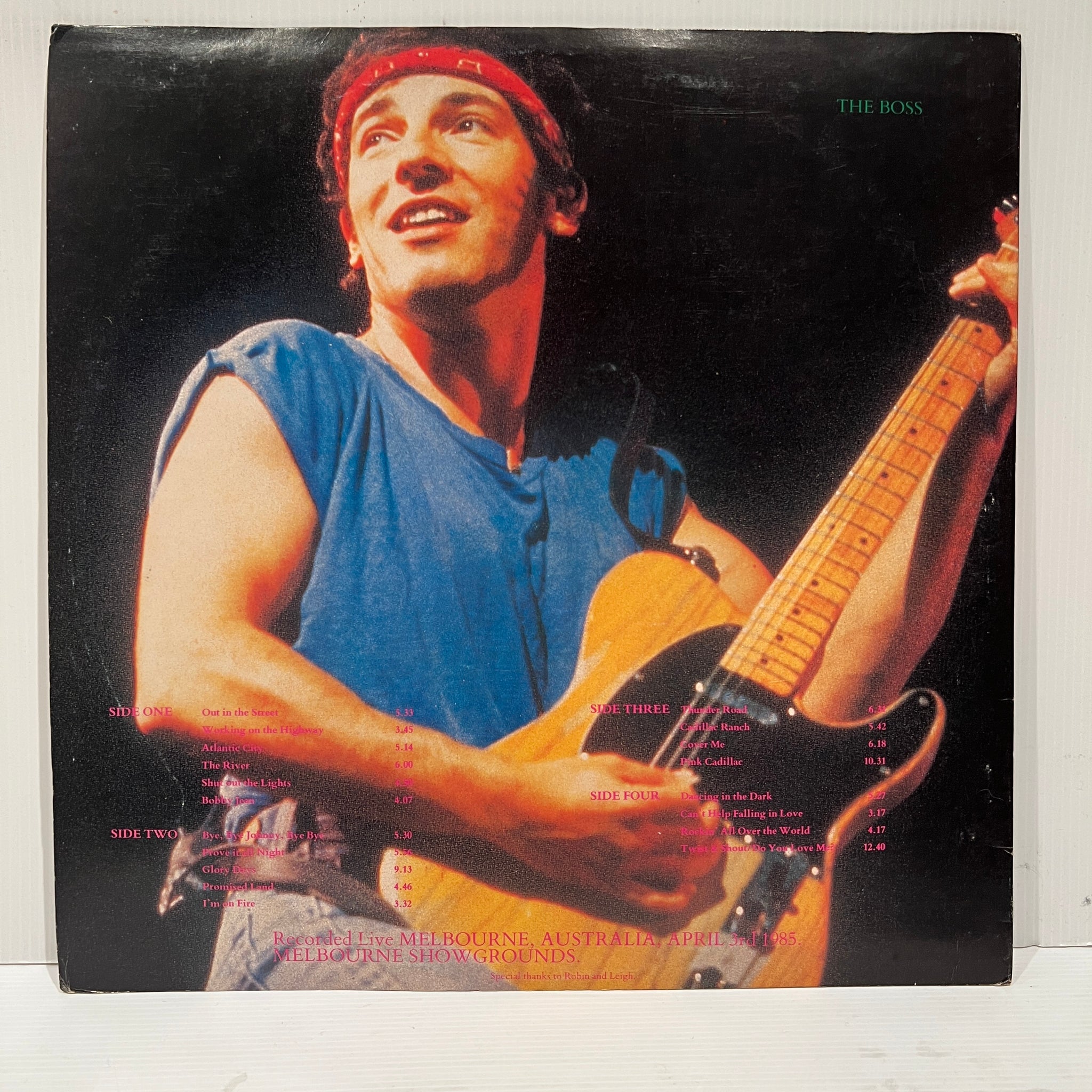 Springsteen 1985 Bruce Springsteen - Australian Tour 1985 - rare 2LP – rockrecordscollectors