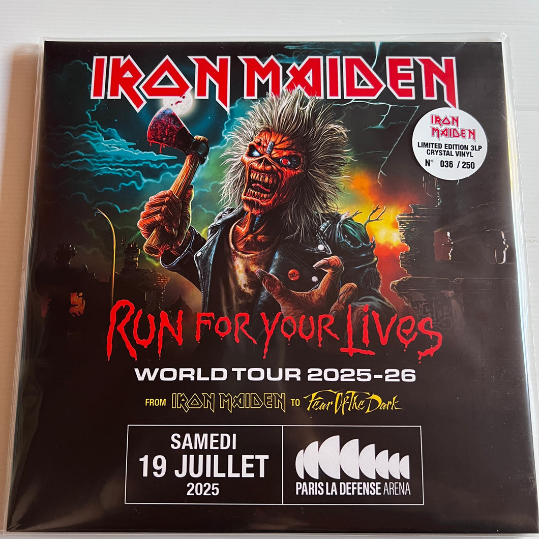 Iron Maiden - Run for your lives - Paris 2025 - rare limited CRYSTAL vinyl 3LP