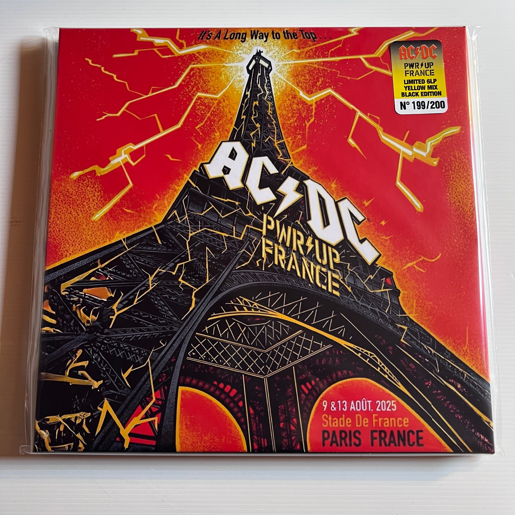 【新品　未開封】AC/DC PWR/UP レコード　３枚セット AC/DC - PWR UP FRANCE - rare limited YELLOW vinyl 6LP BOX
