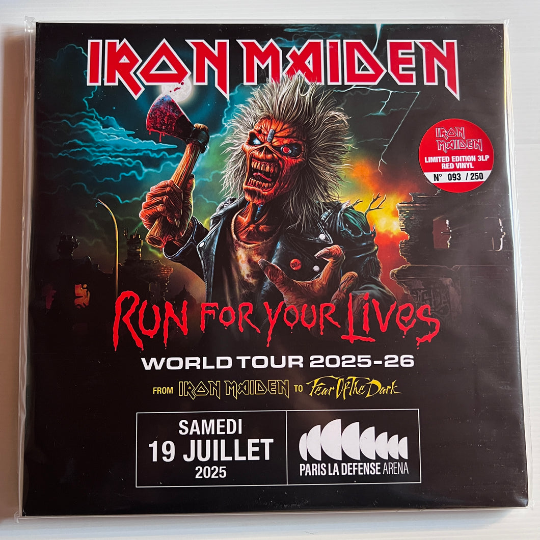 Iron Maiden - Run for your lives - Paris 2025 - rare limited RED vinyl 3LP