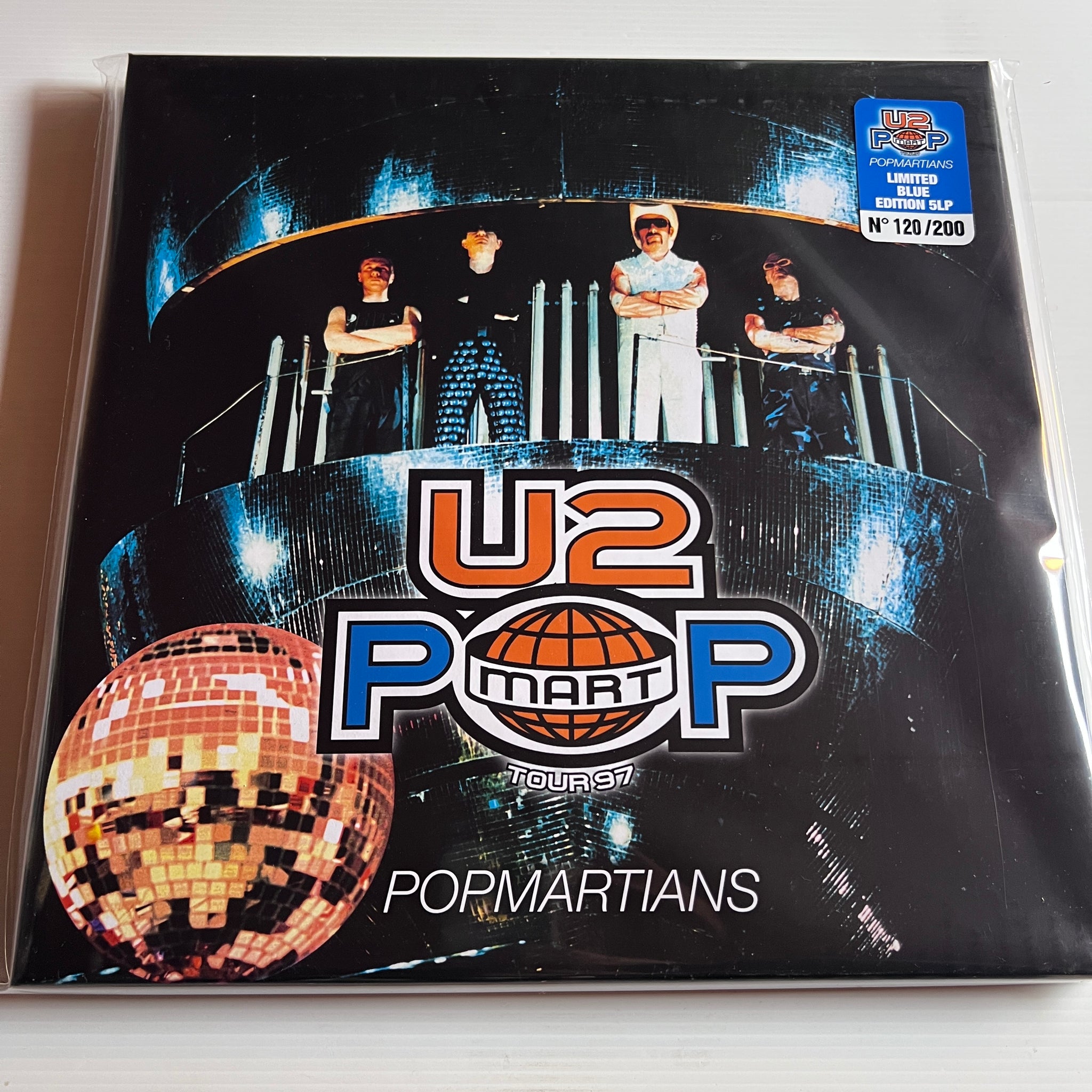 U2 - Popmartians - rare limited BLUE vinyl 5LP box