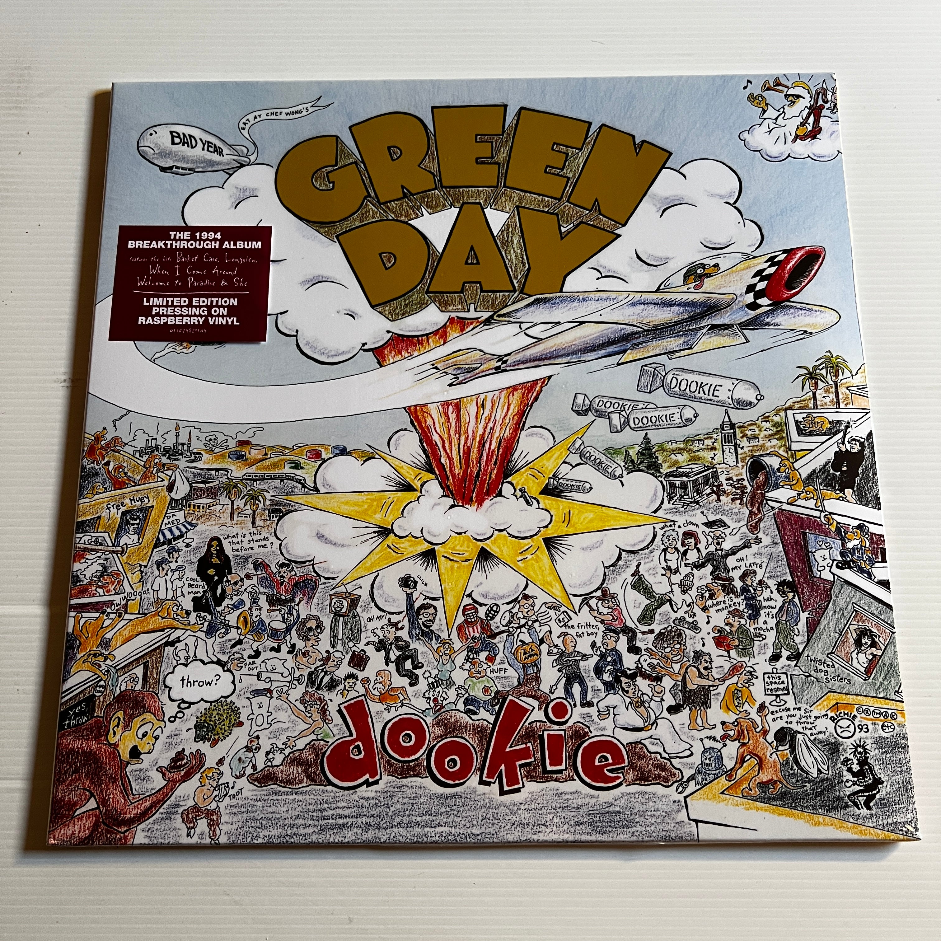 Green Day - Dookie - RASPBERRY vinyl Edition – rockrecordscollectors