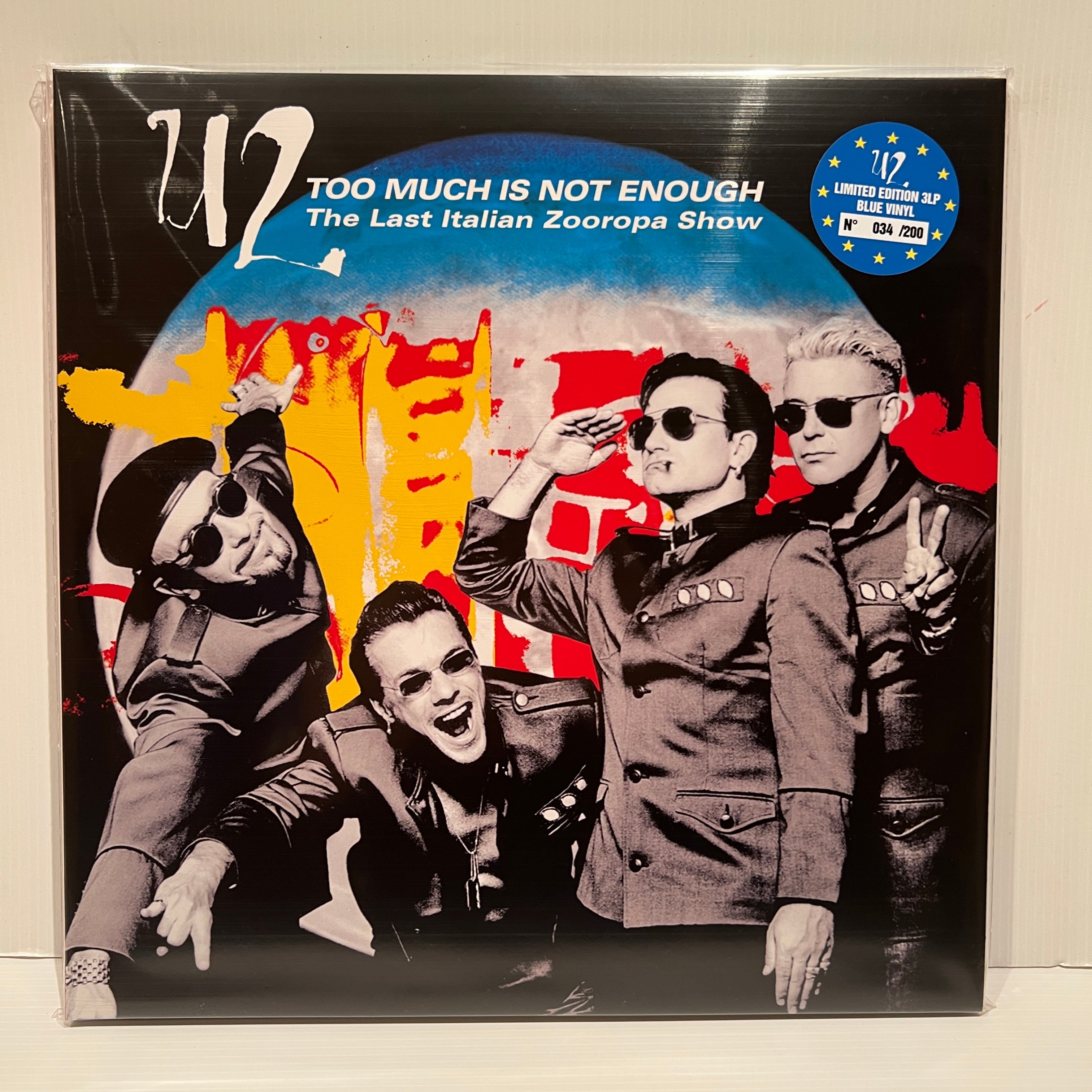 U2 - Too much is not enough - rare BLUE vinyl 3LP