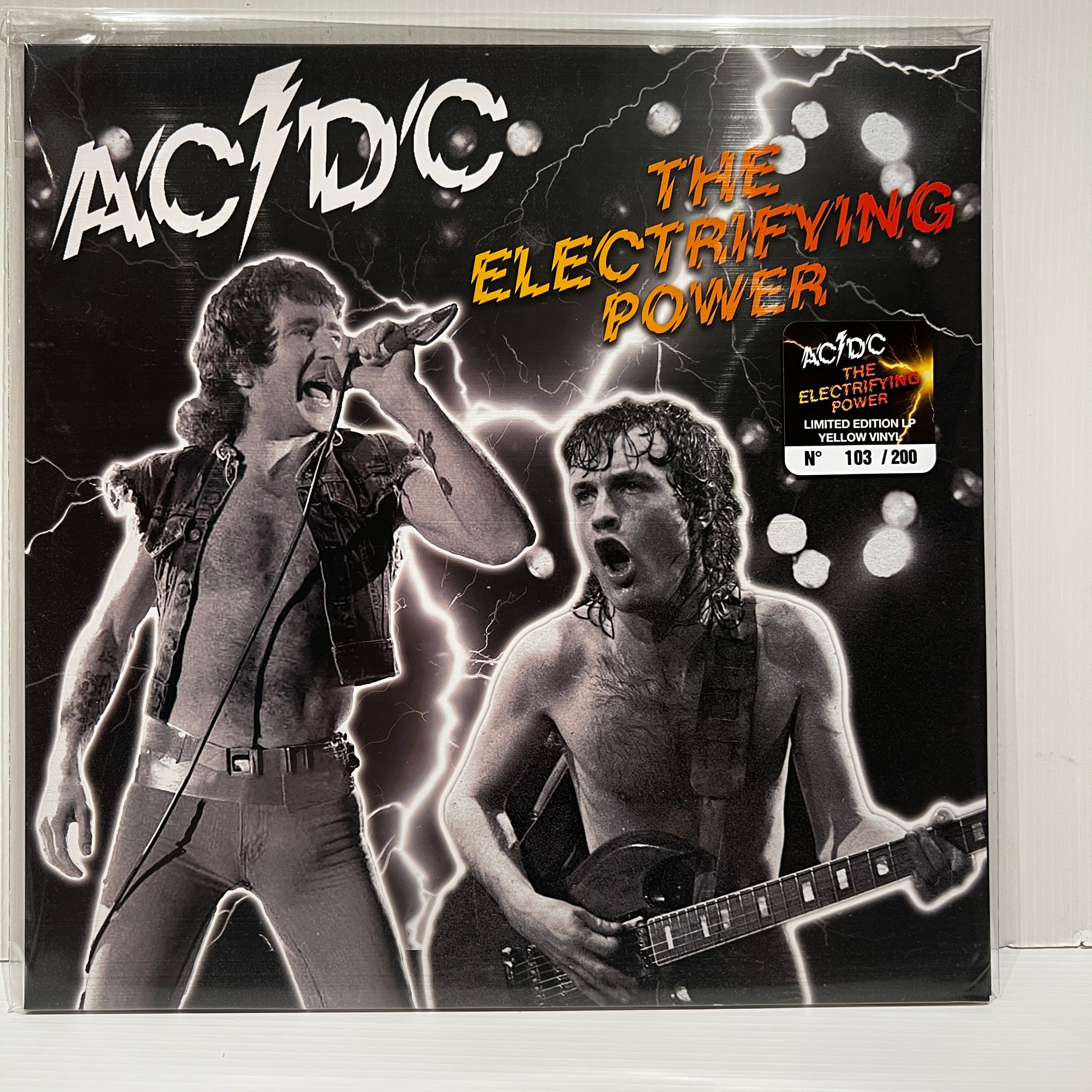 AC/DC - The Electrifying Power - rare limited YELLOW vinyl LP