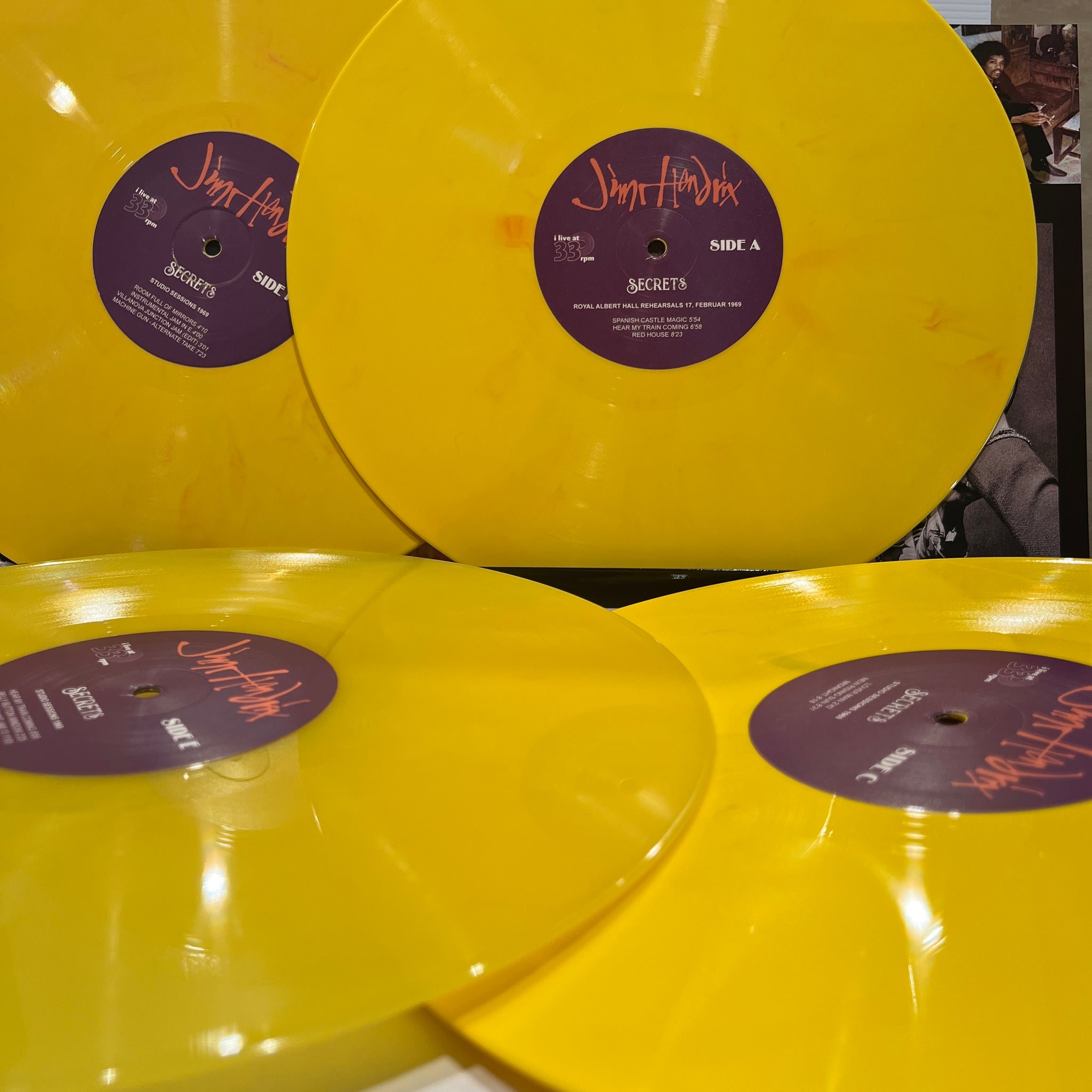 Jimi Hendrix - Secrets - Limited 4LP box yellow vinyl