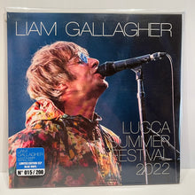 Load image into Gallery viewer, Liam Gallagher (Oasis) - Lucca Summer Festival 2022 - rare limited BLUE vinyl LP
