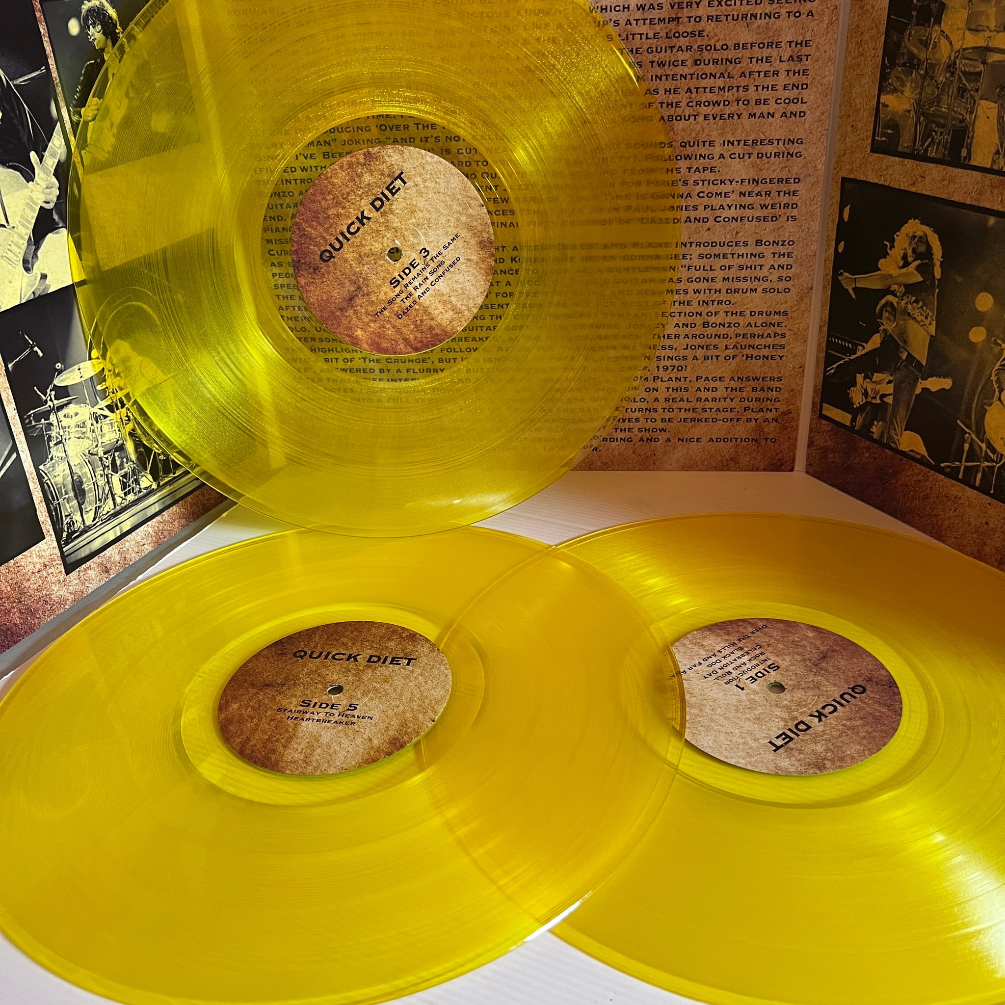 Led Zeppelin - Quick Diet - rare limited YELLOW vinyl 3LP
