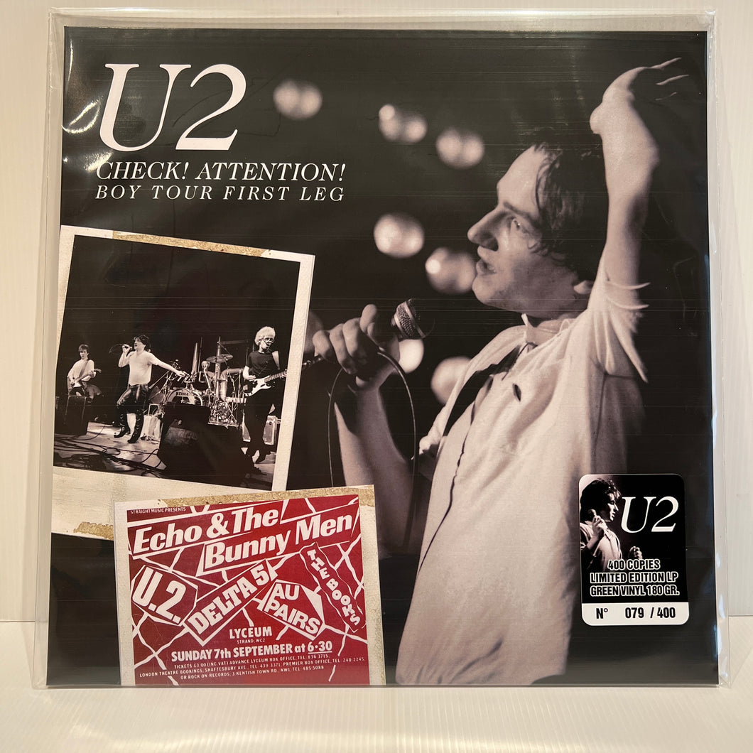 U2 - Check! Attention! Boy Tour First leg - rare and limited GREEN vinyl LP
