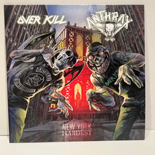 Load image into Gallery viewer, Overkill + Anthrax - New York Hardest - rare limited GREEN vinyl LP

