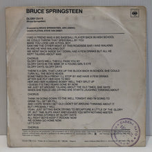 Load image into Gallery viewer, Bruce Springsteen - Glory Days - Spain 7&quot; single promo CBS
