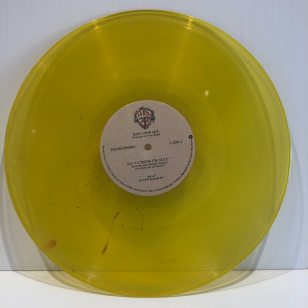 Rod Stewart - Da ya think I'm sexy - rare yellow vinyl LP Colombia